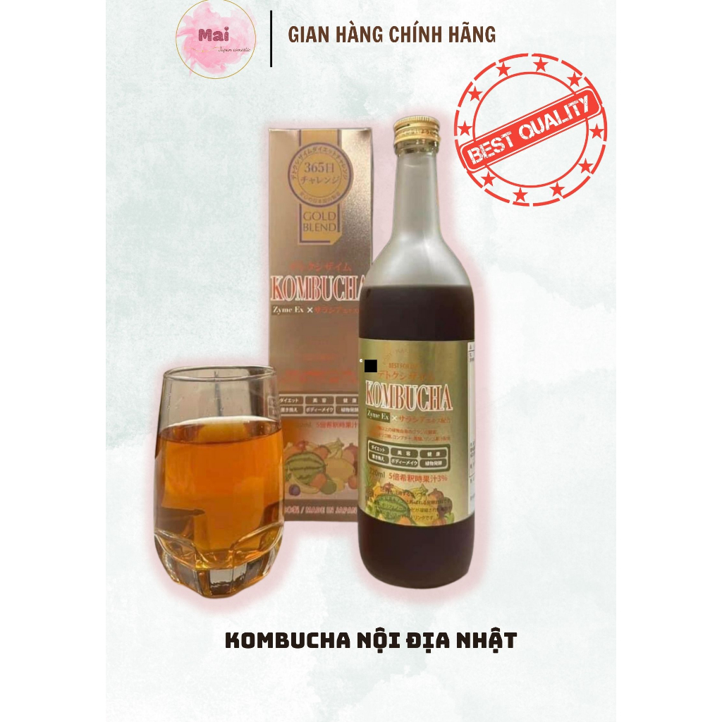 Nước uống detox thải độc dẹp da Kombucha Zyme Ex Nhật Bản