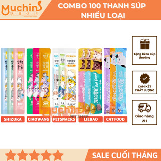  Combo 100 thanh súp thưởng mix 15 20 loại Shizuka, Liebao, Ciao - Combo súp thưởng mix nhiều vị | Muchinshop