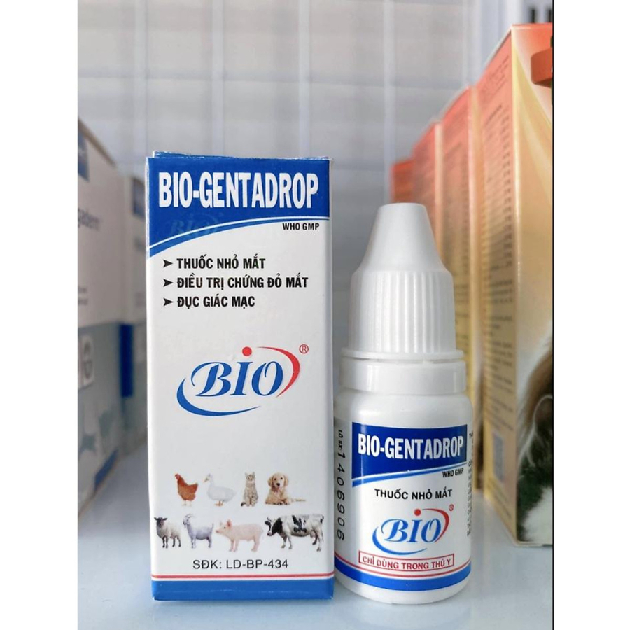Nhỏ Mắt Chó Mèo Bio Genta Drop Chai 10ml - Trị Đau Mắt Viêm Đỏ Ngứa Vệ Sinh Mắt Thú Cưng | Muchinshop