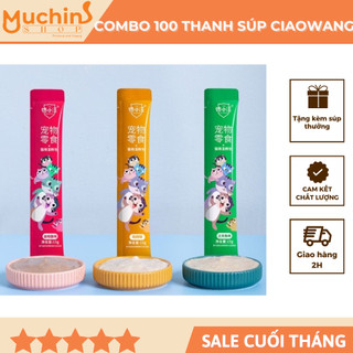  Combo 100 thanh súp thưởng Ciaowang cho mèo thanh 15g - Súp thưởng Ciaowang thơm ngon bổ dưỡng | Muchinshop
