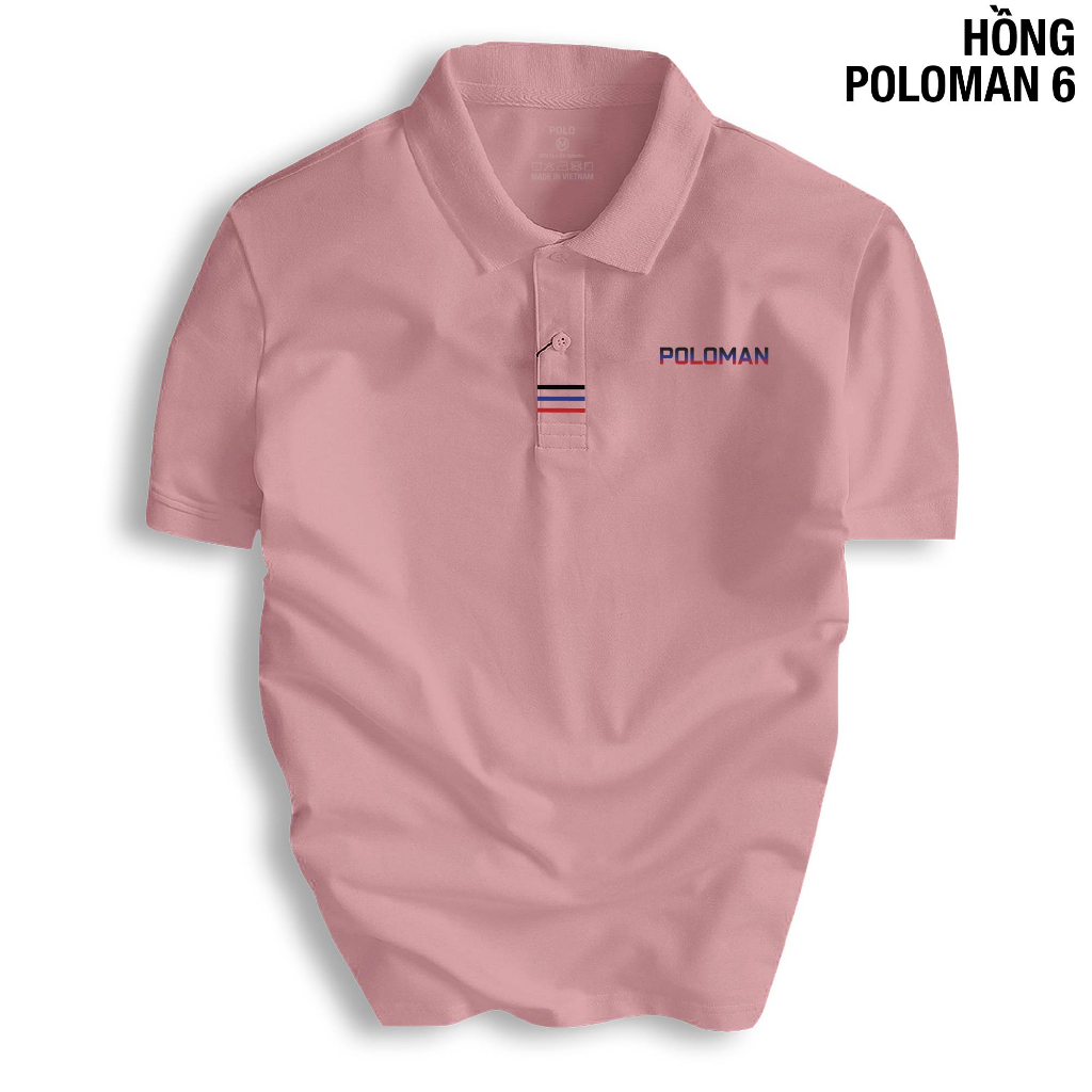 Áo thun POLOMAN 6 chất liệu cá sấu CVC cao cấp, chuẩn form, trẻ trung, thanh lịch