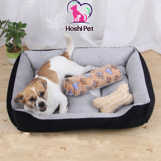 Nệm ngủ cho chó mèo, giường ngủ hình chữ nhật dày ấm áp cho chó mèo Hoshi Pet