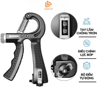 Kìm Tập Cơ Tay, Kìm Bóp Tay, Dụng Cụ Tập Gym Tại Nhà Điều Chỉnh Lực 5-60kg Có Đếm Số Tự Động