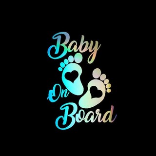 Tem decal dán xe hơi xe ô tô BABY IN CAR, BABY ON BROAD