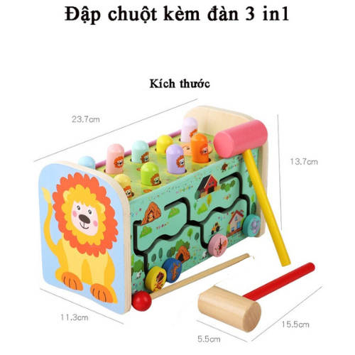 Đồ Chơi Đập Chuột Mini Cho Bé Có Đèn Có Nhạc Cho Bé