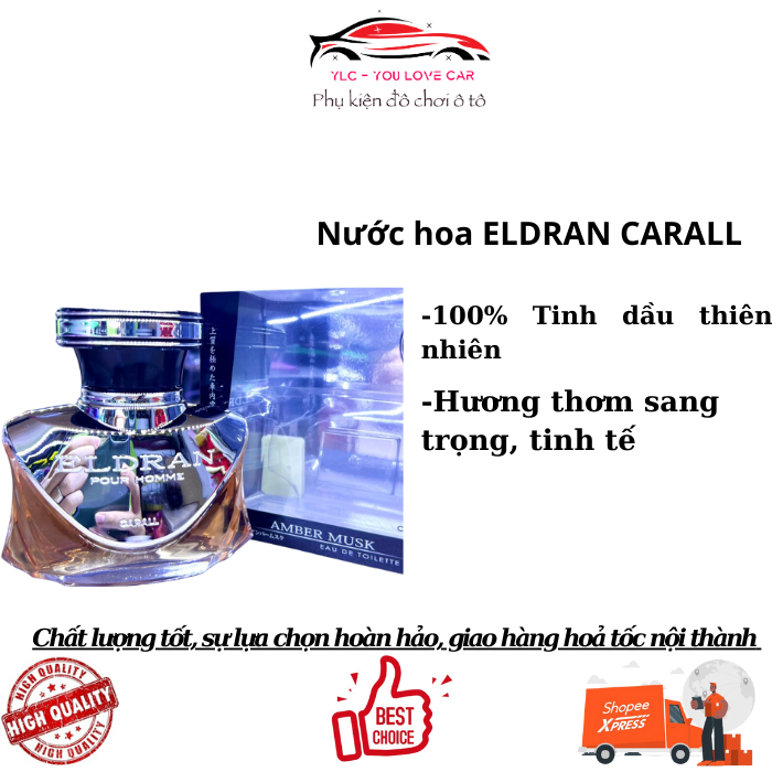 Nước hoa CAO CẤP ELDRAN CARALL cao cấp Nhật Bản 100% tinh dầu thiên nhiên