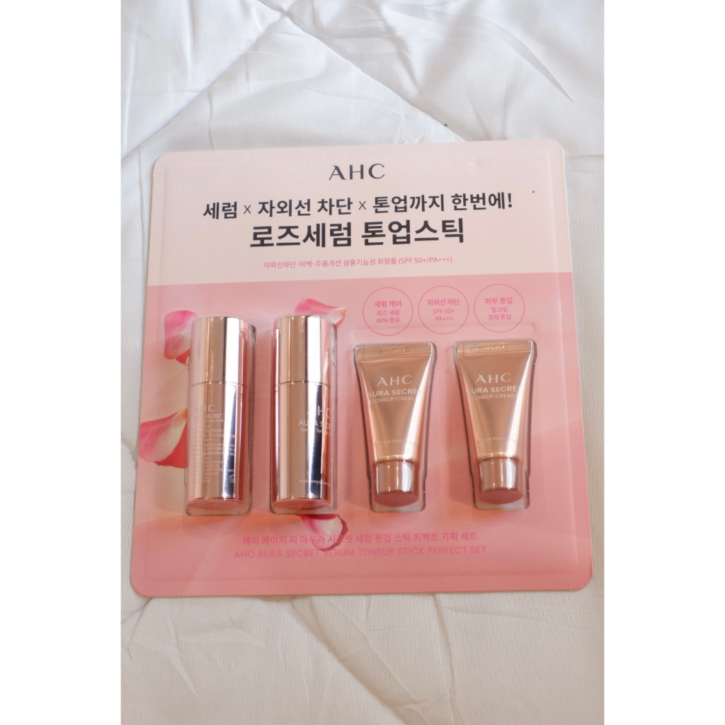 SET kem nâng tone AHC Aura Secret Tone Up Cream