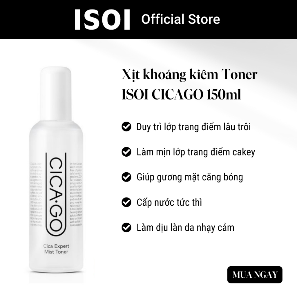 Xịt khoáng kiêm Toner ISOI CICAGO 150ml