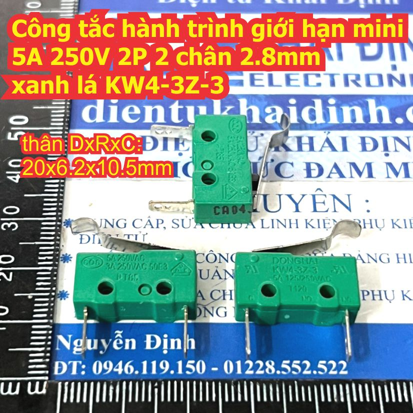 10 cái Công tắc hành trình giới hạn mini 6A 5A 250V 3P 2P 3/2 chân 4.8/2.8mm pcb SC7303 ST-10 WDK-01 KW4-3Z-3 kde7939