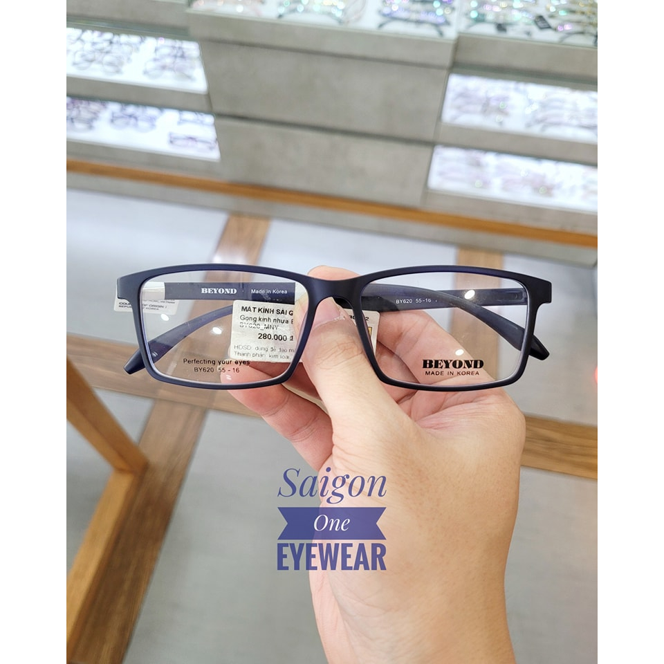 Gọng Kính Cận Màu Xanh Hàn Quốc BeyOnd, AC Nhựa Dẻo Nhẹ Đeo Thoải Mái Dễ Chịu