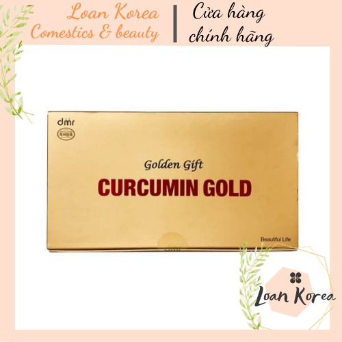 Curcumin Gold Golden Gift - Tinh Chất Nghệ Nano Hàn Quốc Đẹp Da Đẹp Dáng 100 Tép