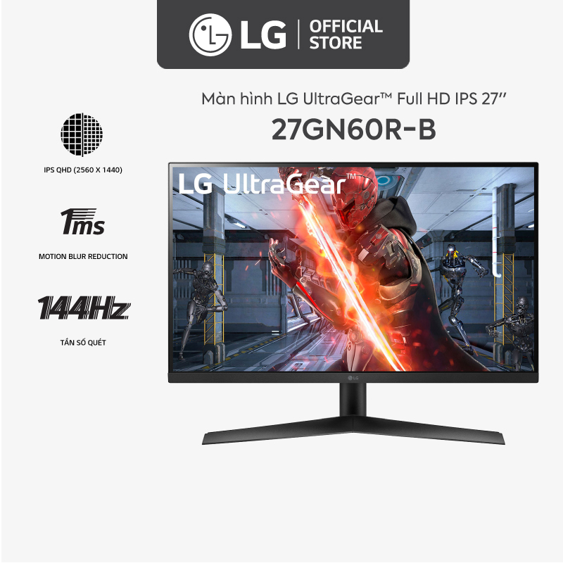 Màn hình LG UltraGear 27GN60R-B 27" FHD IPS 144Hz Freesync - Hàng chính hãng