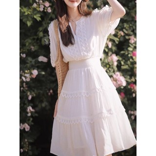 SP117  Đầm chữ A trắng tinh khôi, mặc đi chơi, đi tiệc đẹp hết nấc, hàng chuẩn size