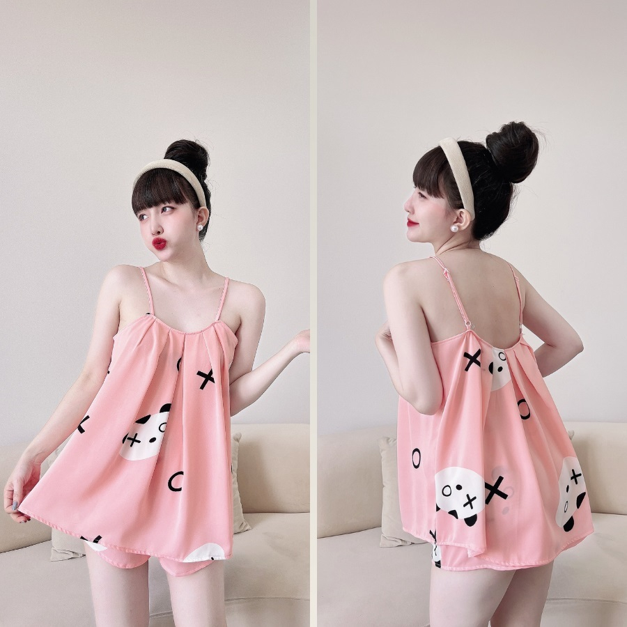 Đồ bộ nữ mặc nhà 2 dây chất mango cao cấp họa tiết đẹp siêu mát DĐ3
