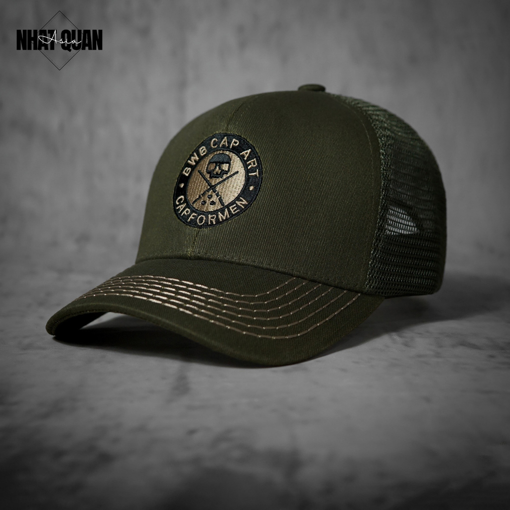 Mũ lưỡi trai nam BWB Cap Art kaki phối lưới cực chất - Nhật Quân Asia nhatquanasia