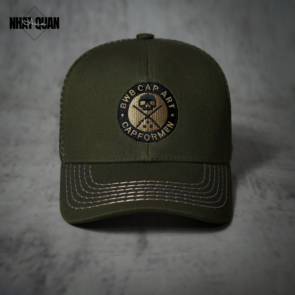 Mũ lưỡi trai nam BWB Cap Art kaki phối lưới cực chất - Nhật Quân Asia nhatquanasia
