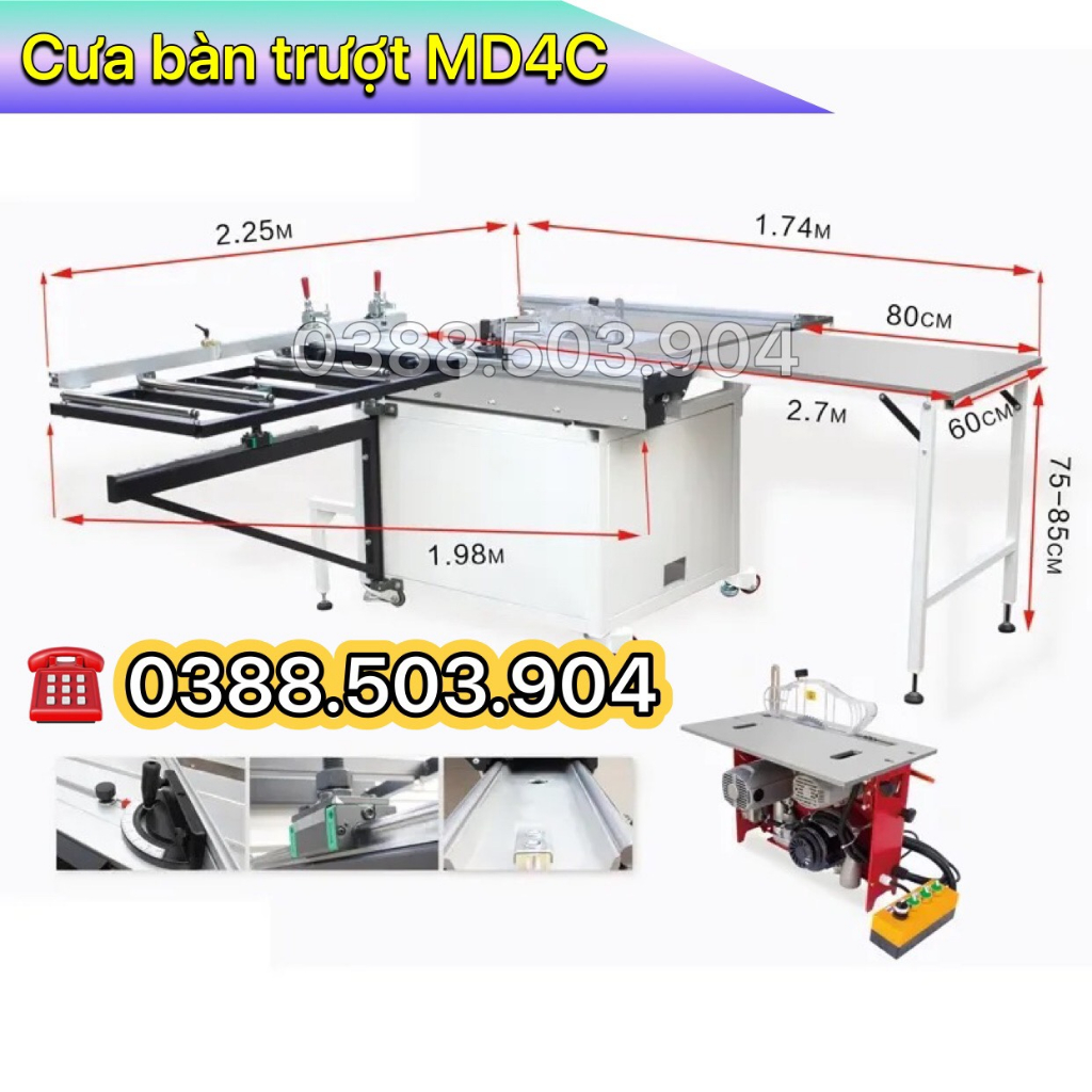 Cưa bàn trượt MD4C 2 lưỡi