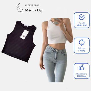 Áo ba lỗ thun nữ co giãn thoáng mát chất borib mùa hè 3 màu đen, trắng, xanh hottrend free size