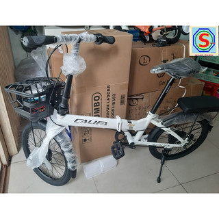 Xe đạp gấp bánh 20 CALIFA - mã CG20D - Có giỏ và nệm baga