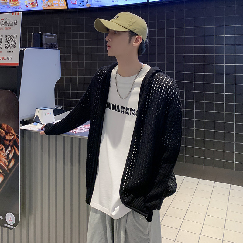 Áo khoác len nam hàn quốc có mũ form rộng thời trang sành điệu