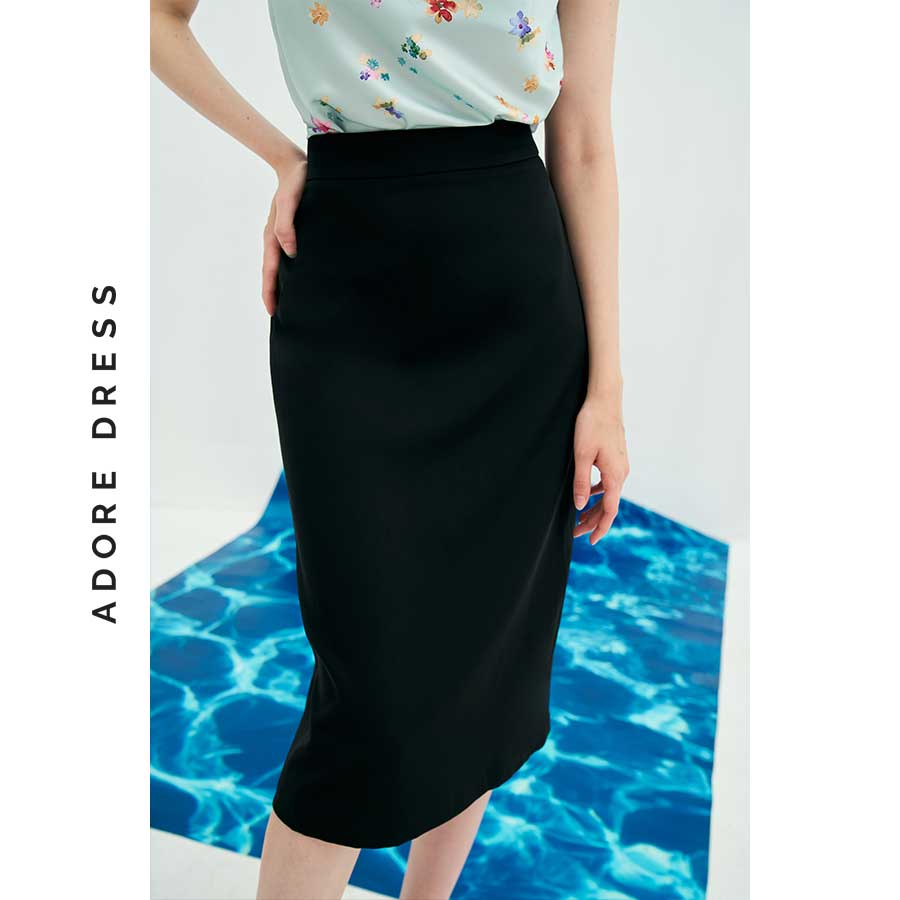 Chân váy Midi skirts official style tuytsy trơn 313SK2022 ADORE DRESS