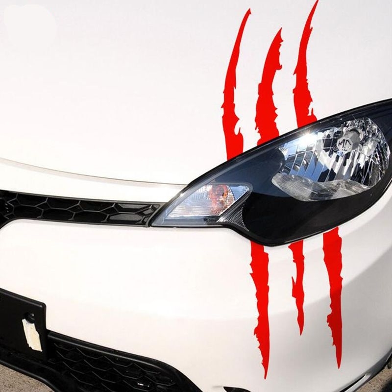 Tem decal móng vuốt, vết cào, dán trang trí đèn pha xe hơi ô tô phá cách