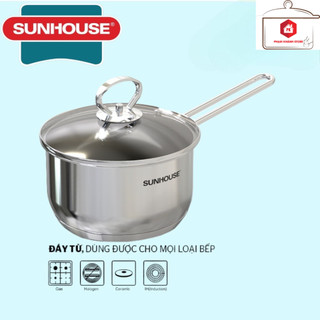 Quánh inox 5 đáy sunhouse shg516-16cm sử dụng được trên mọi loại bếp