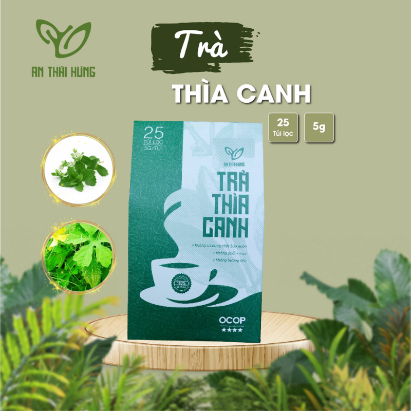 Trà thìa canh An Thái Hưng - thảo dược tự nhiên ổn định đường huyết 25 túi lọc 5g