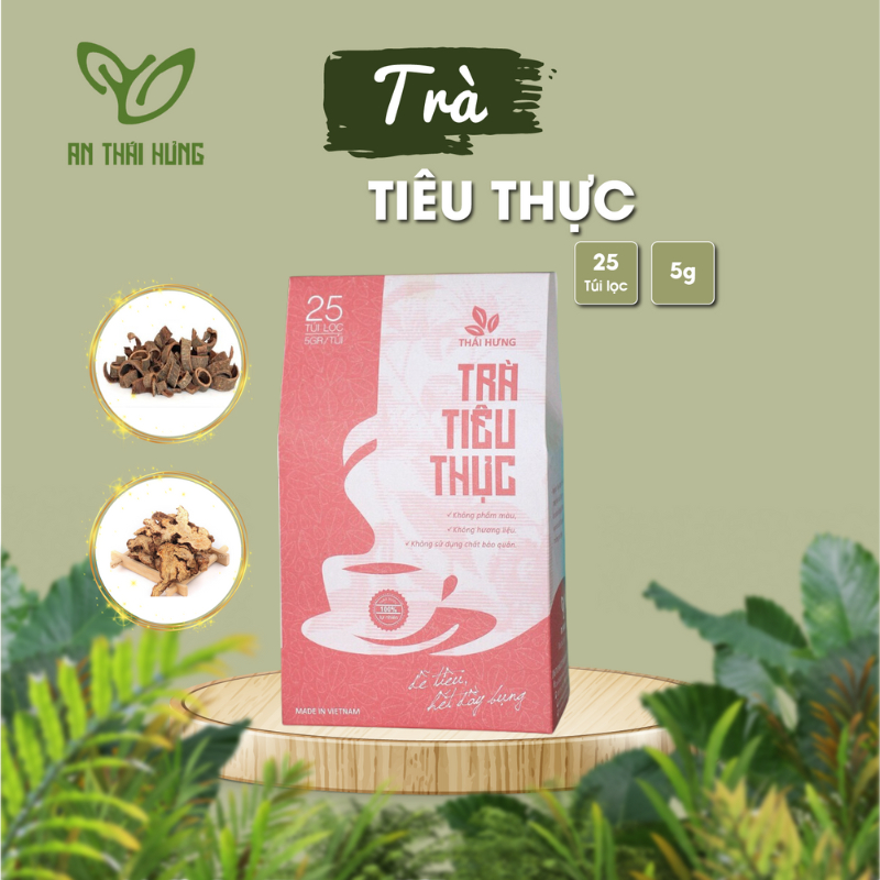 Trà tiêu thực An Thái Hưng dễ tiêu hóa hết đầy bụng, thải độc, ngăn cản hấp thu chất béo 25 túi lọc 5gr