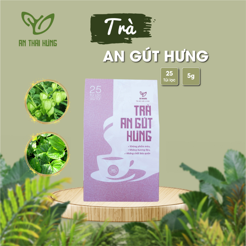 Trà an gút hưng An Thái Hưng giảm cơn đau do gút thoái hóa khớp đào thải acid uric 25 túi lọc 5gr