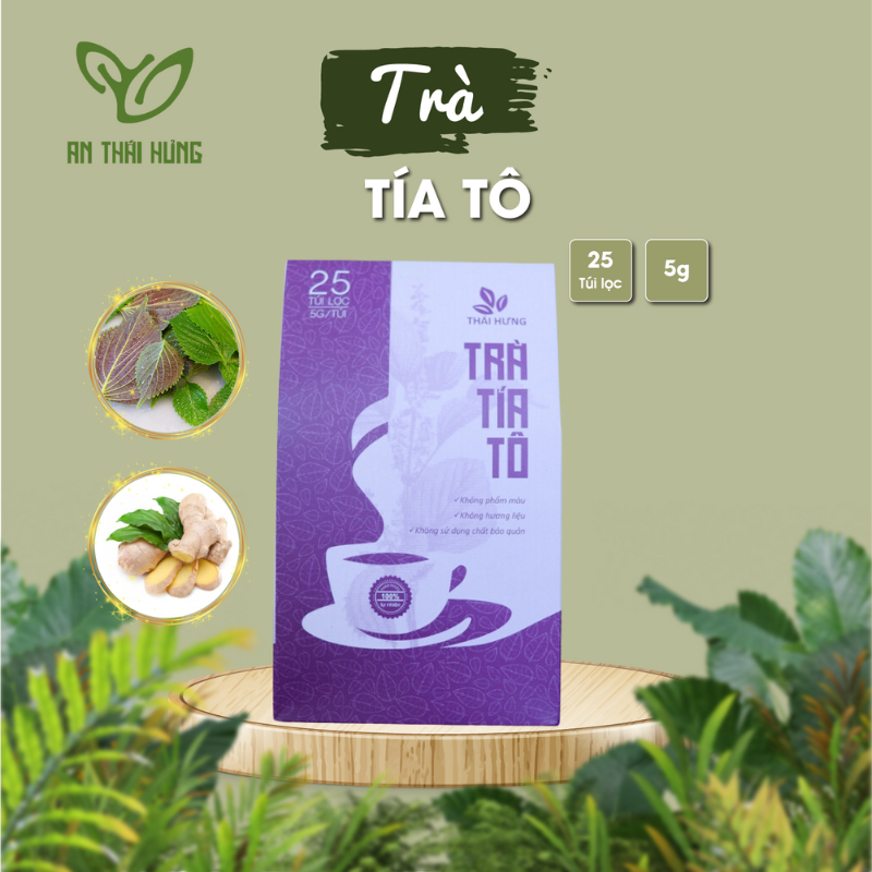 Trà tía tô An Thái Hưng giải cảm lạnh mờ nám đẹp da thanh lọc cơ thể 25 túi lọc 5gr