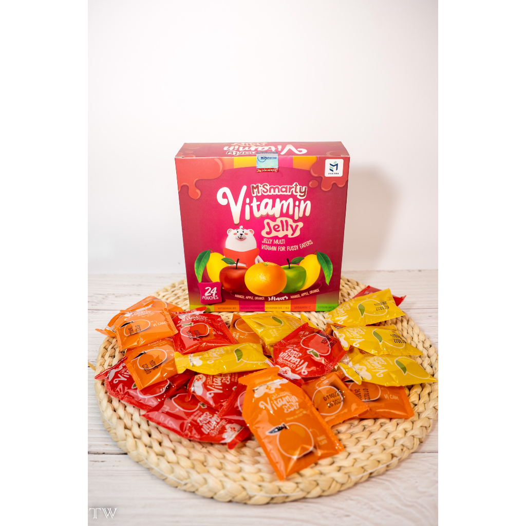 Hộp 24 Gói - Thạch Trái Cây Bổ Sung Vitamin Jelly M'smarty - Tốt Cho Sức Khỏe - Hỗ Trợ Trẻ Ăn Ngon