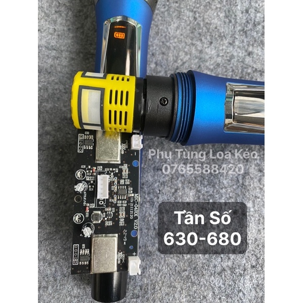 Micro Loa Kéo Sóng UHF Vỏ Nắp Pin Nhôm Sơn Nhám
