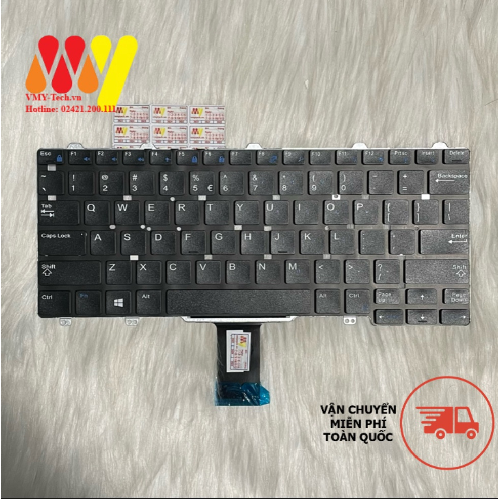 Bàn phím Dell Latitude E7250 E7270 5270 7275 E5250 XPS 9250 Keyboard ZIN Có LED