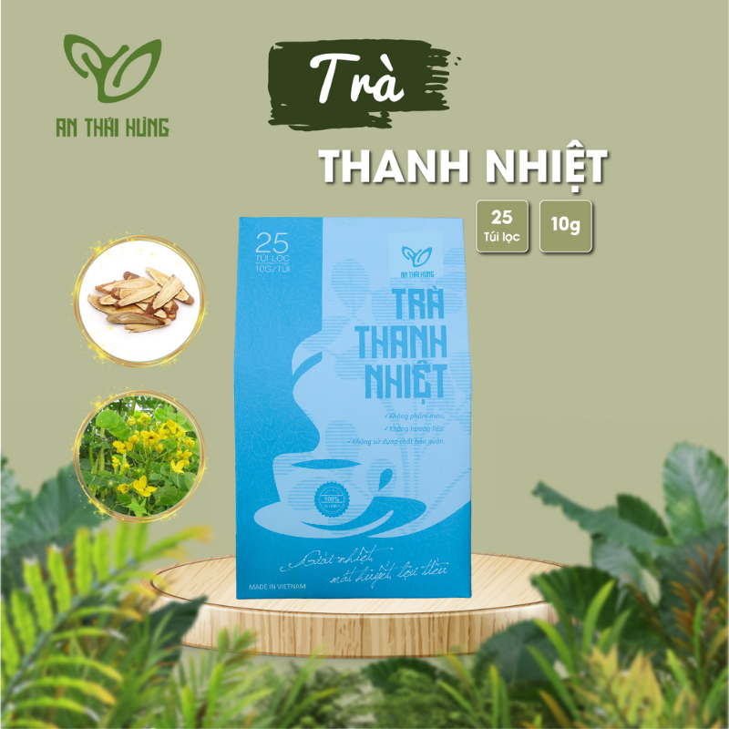 Trà thanh nhiệt An Thái Hưng giải nhiệt, thanh can, lợi tiểu, hạ huyết áp 25 túi lọc 10g