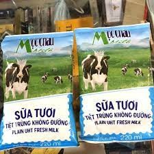 Sữa tươi tiệt trùng Mộc Châu túi fino 1 bịch 220ml có đường và không đường (SHIP HỎA TỐC)