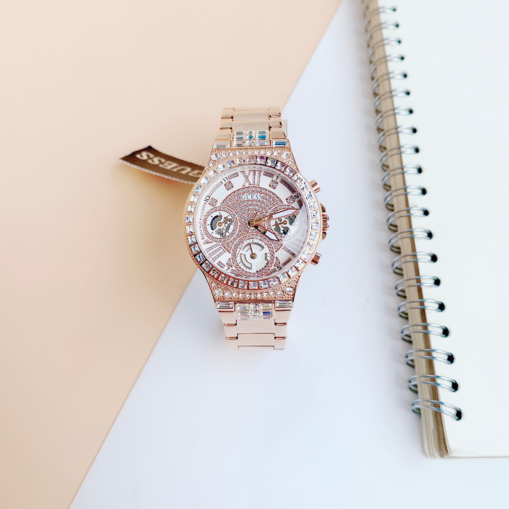 Đồng hồ nữ dây thép Guess New Season Rose Trong Suốt