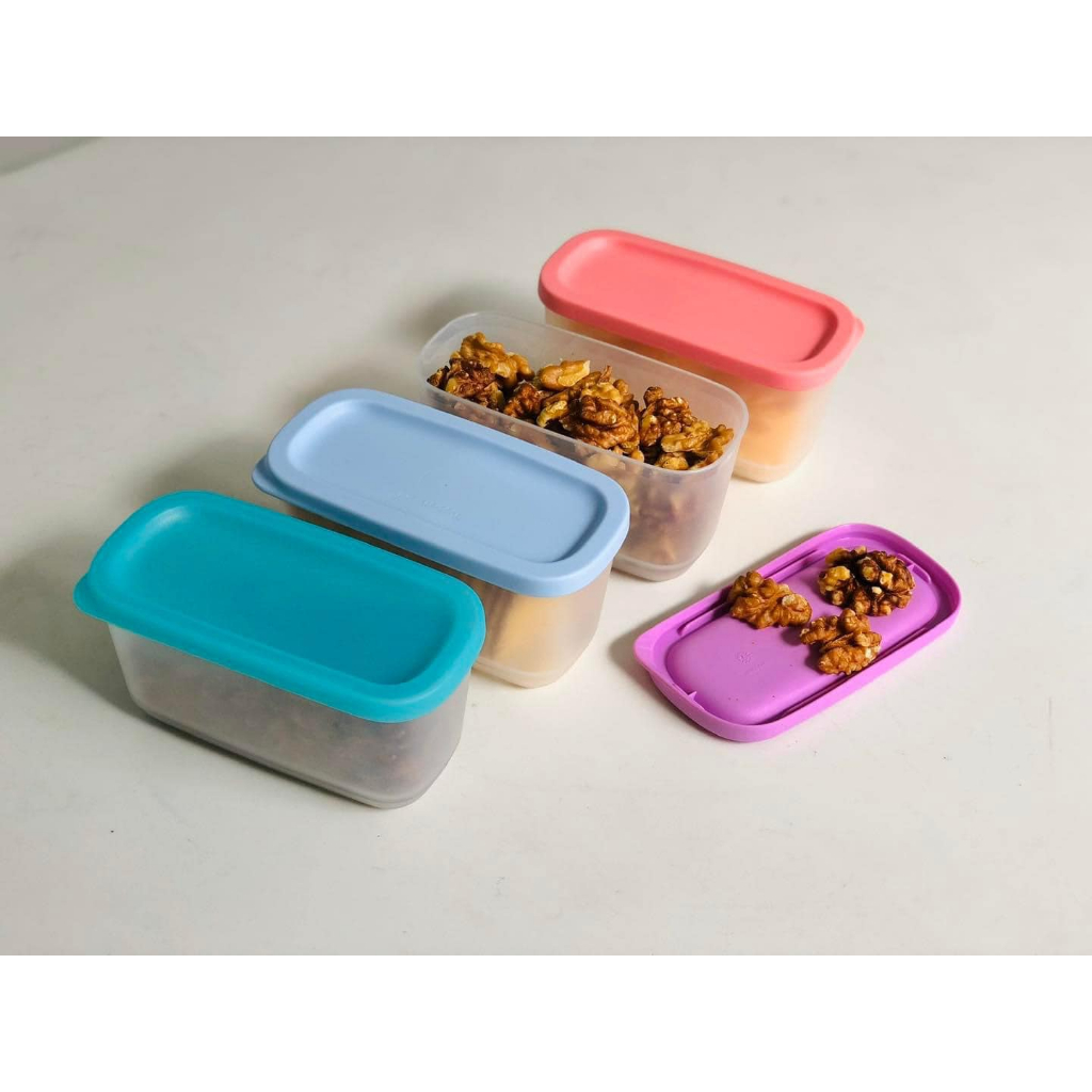 Bộ hộp trữ mát và đồ khô mini rectangular 250ML  Tupperware 2 biên bản màu sắc chính hãng