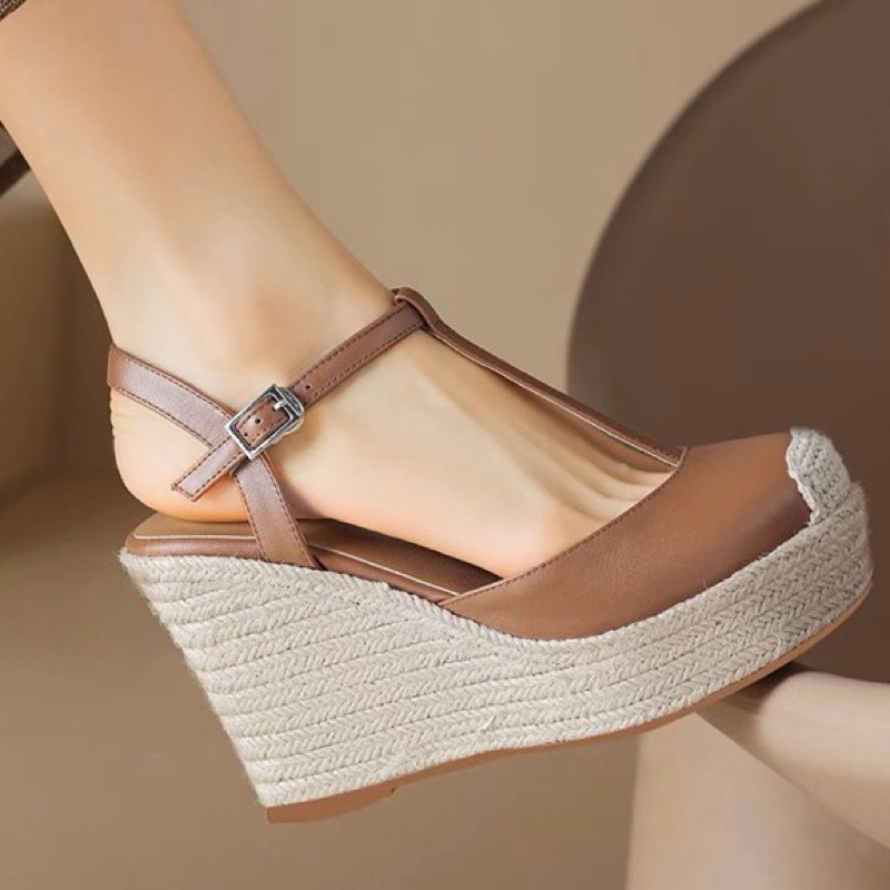 ORDER 🌴 Giày đế xuồng cói 10cm 34-39