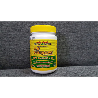Phân bón lá NPK 20-20-20+te grow more lọ 100gr chuyên dùng cho phong lan cây cảnh