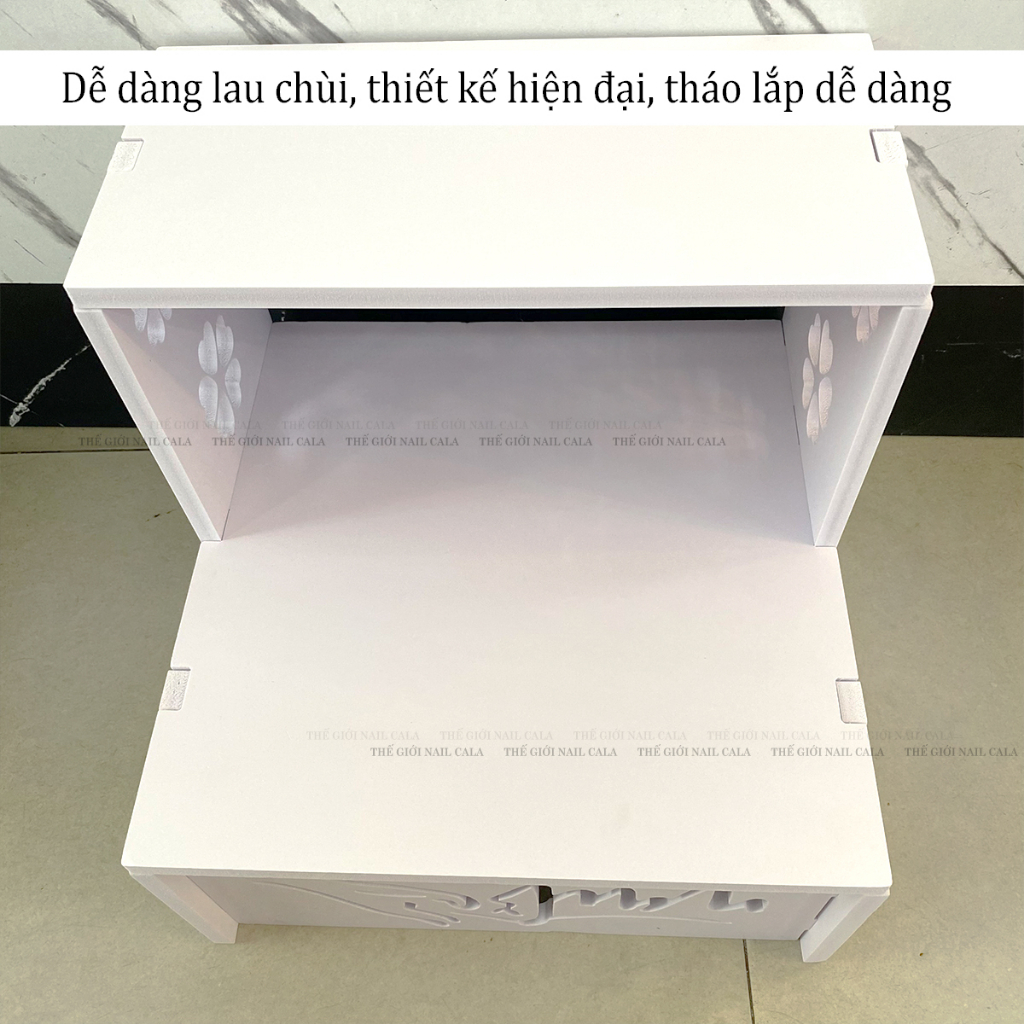 Kệ để chân làm móng - Ghế kê chân làm nail -  Tháo lắp dễ dàng - Để được máy hơ UV/LED
