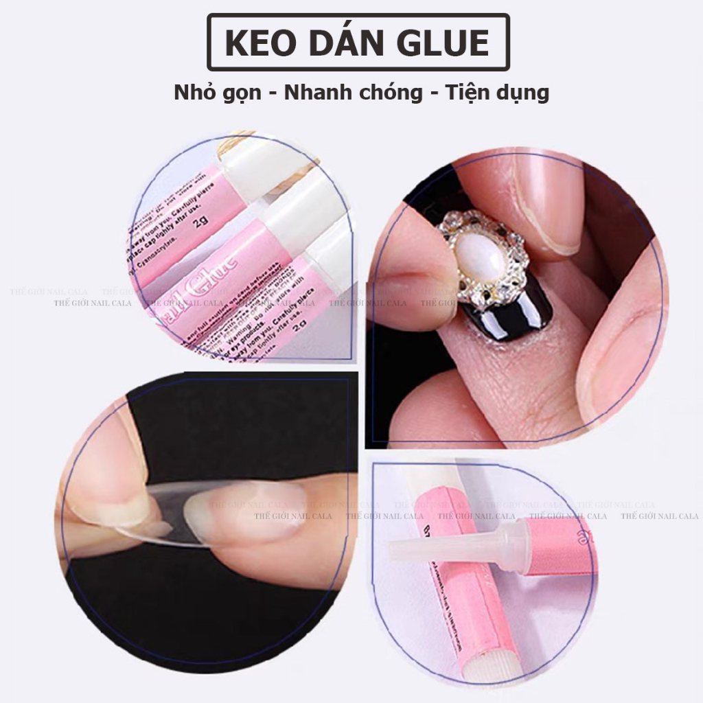 Keo mini dán nailbox -keo nail box- Nail Glue -Hộp đựng nail box - Miếng dán nailbox -Bộ sản phẩm nail box chuyên nghiệp