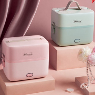 Hộp cơm cắm điện bear dfh-b12e1, 2 tầng 3 ngăn, nấu chín, hâm nóng và giữ nhiệt, hộp cơm văn phòng