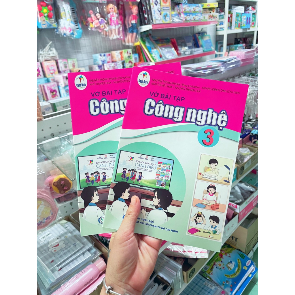 Bài tập công nghệ lớp 3 (VBT) kèm bao kiếng, nhãn vở