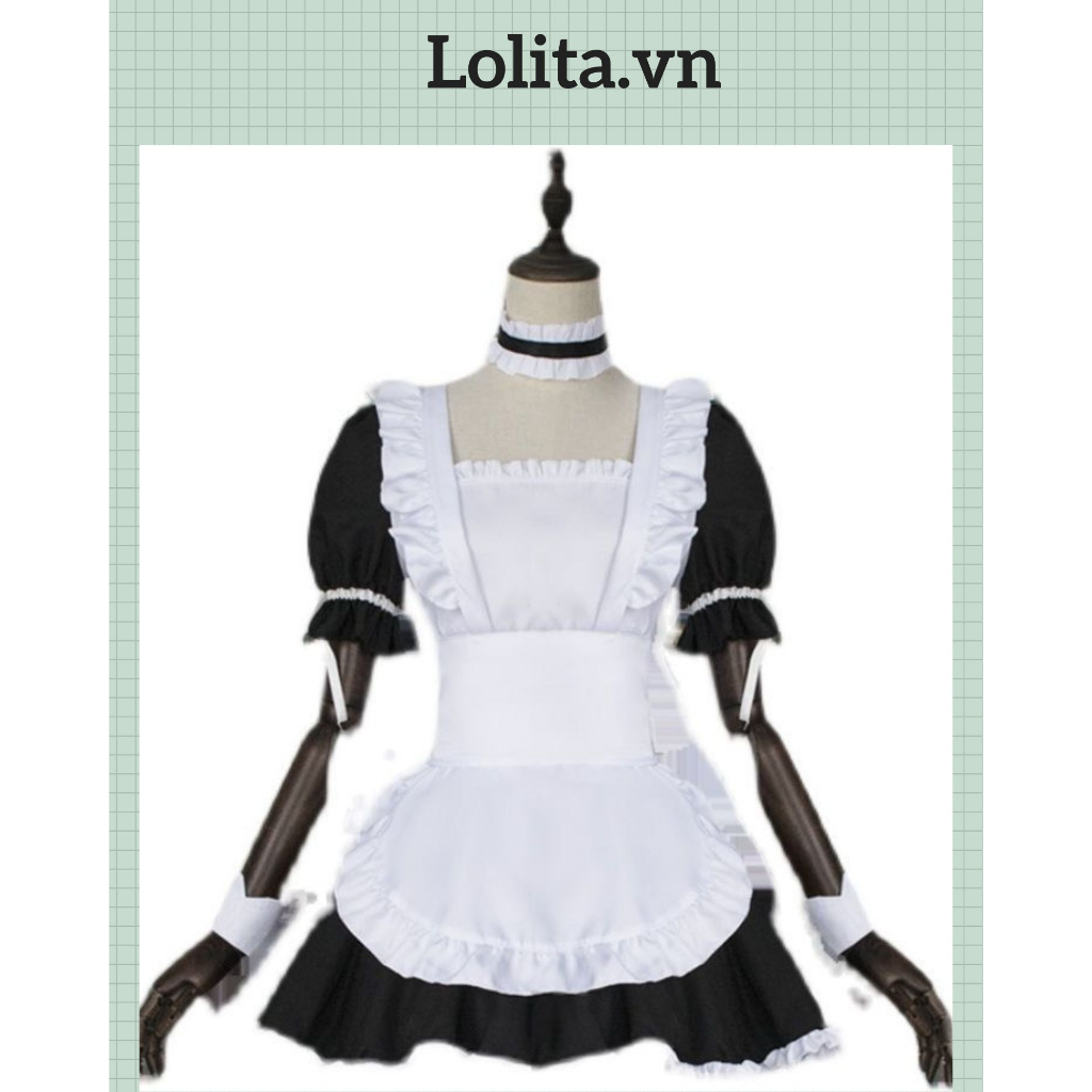 Maid ngắn cosplay hầu gái tặng kèm vớ (Kèm ảnh thật)
