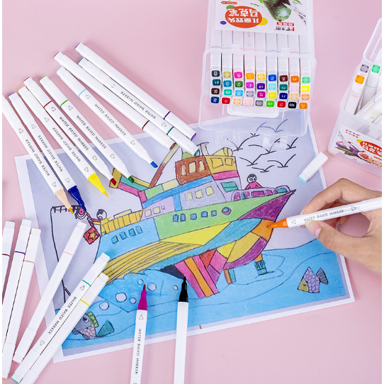 Bút Marker Gốc Nước Mini 2 Đầu Nati Store