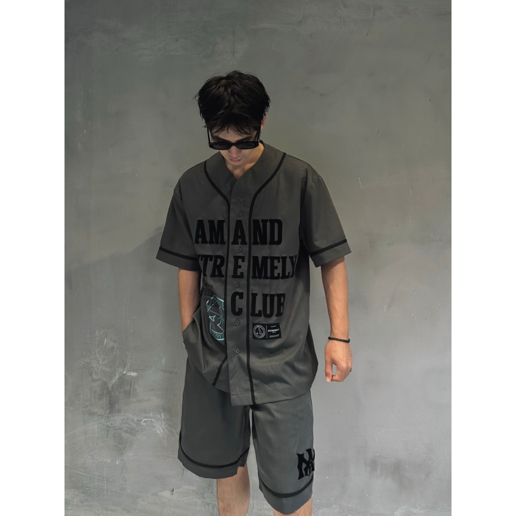 Bộ Bóng chày thể thao Unisex Amand x Bray Unisex Prime League Khaki Set - Grey