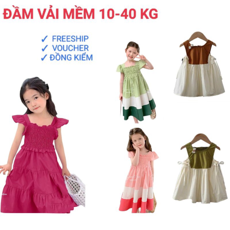 ĐẦM VÁY BÉ GÁI VẢI MỀM 10 ĐẾN 40 KG HAIVANCO NHIỀU MÀU SẮC MỀM MẠI VÀ THOÁNG MÁT ĐI HỌC ĐI CHƠI ĐỀU ĐẸP
