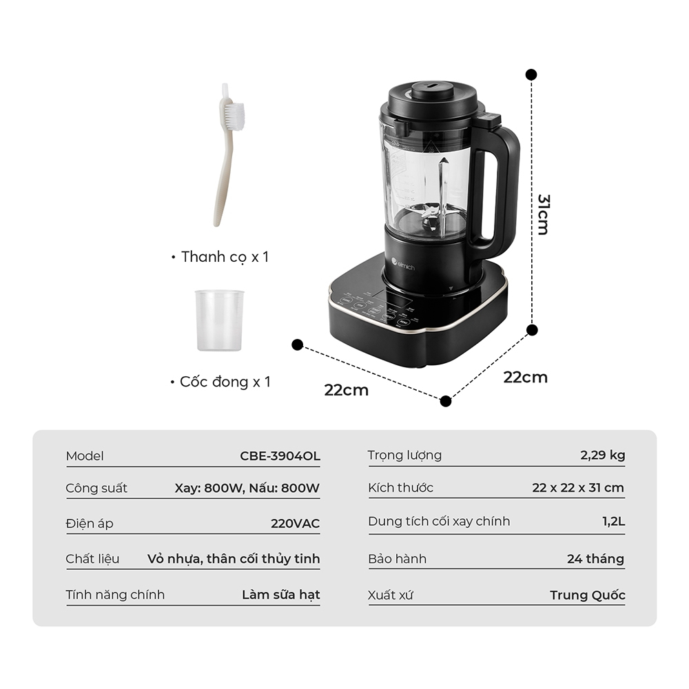 Máy làm sữa hạt Elmich CBE 3904