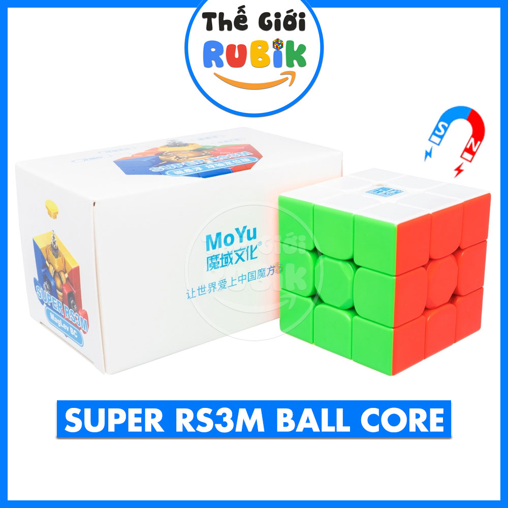 Rubik MoYu Super RS3M 2022 3x3 Stickerless Có Sẵn Nam Châm | The Gioi Rubik